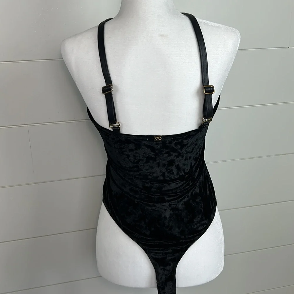 For Love & Lemons Skivvies Lula Bodysuit in Black Women’s Size Small S - Picture 4 of 13